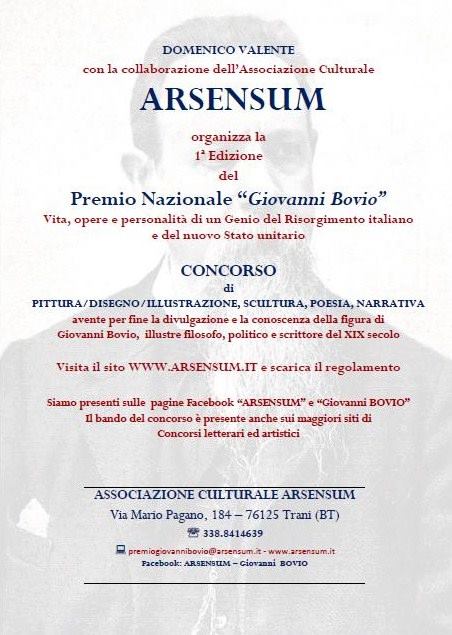1 Edizione Premio Nazionale Giovanni Bovio